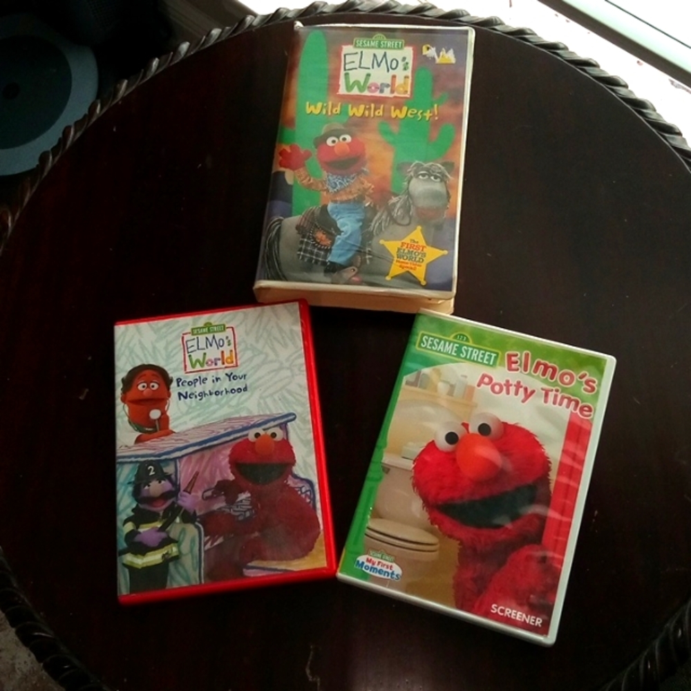 Elmo Dvd VHS Set